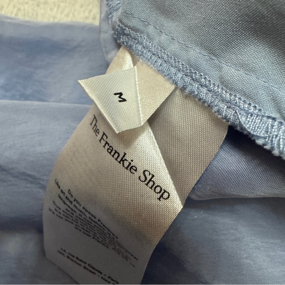 Frankie Shop sz M Tansy Pleated Pants Cupro Silky Wide - Picture 4 of 8